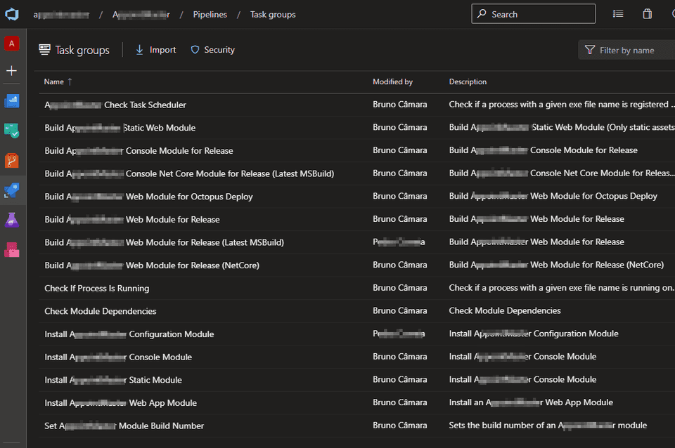 Azure Pipeline Task Groups