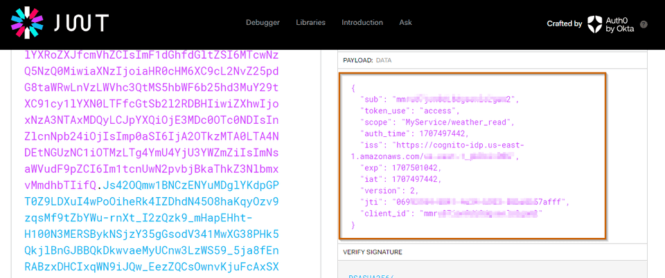 AWS Cognito Access Token