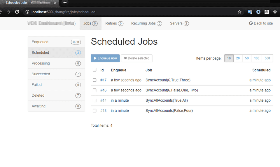 Hangfire Dashboard